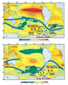 Figure 4.4 - El Nino and La Nina SST anomaly composites and schematic effects.png